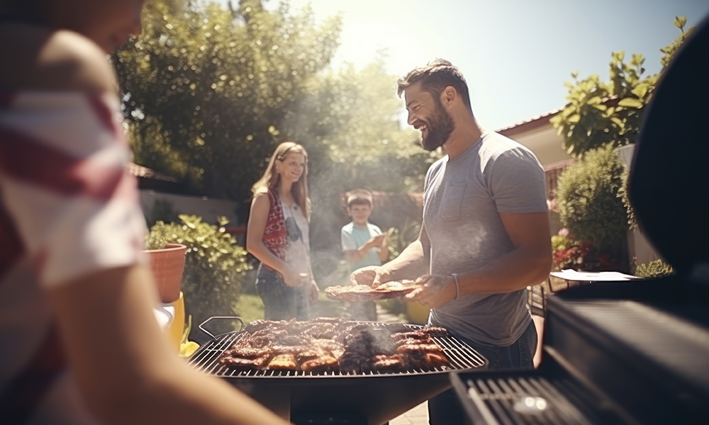 Last-Minute Destinations! Savor the End of Summer in the USA - Man Grilling Meat Outside